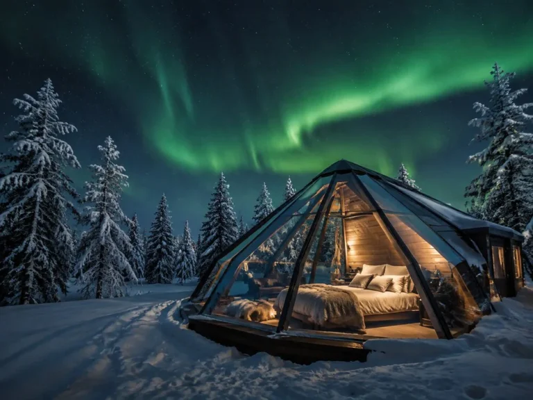 szklane igloo finlandia